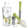 Wheel and Barrow Acrylic Cocktail Shaker Set/4 | Bar Tools & Accessories