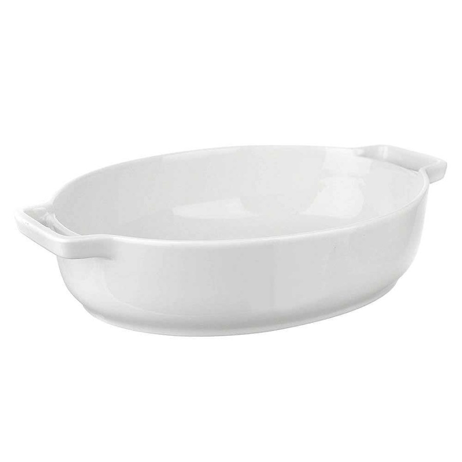 Wheel and Barrow Porcelain Baking Dish Oval White 36Cm | Baking Dishes