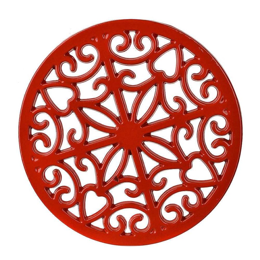 Wheel and Barrow Cast Iron Kitchen Trivet Red 20Cm | Cast Iron