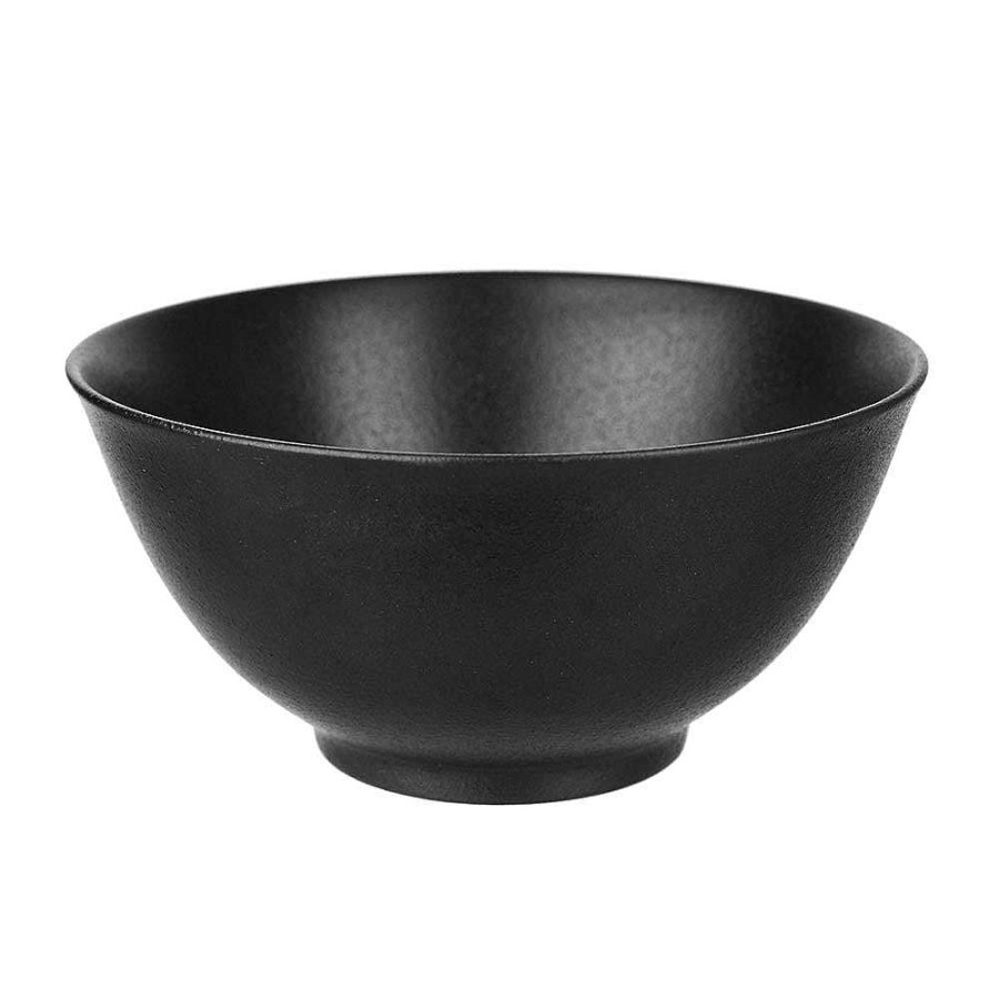 Wheel and Barrow Bowl Round Black 15Cm | Stoneware