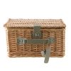 Wheel and Barrow 2 Person Picnic Basket Natural Wicker With Green Gingham | Picnic Basket & Blankets