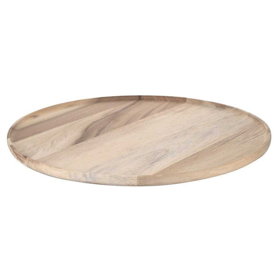 Wheel and Barrow Acacia Wood Tray Round 48Cm | Wine & Cheese Tasting