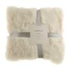 Wheel and Barrow Throw Lux Faux Fur Ivory 130X160Cm | Throw Blankets