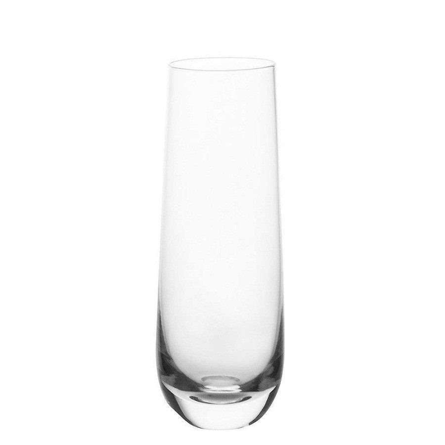 Wheel and Barrow Champagne Flute Stemless Clear 290Ml | Wine & Cheese Tasting