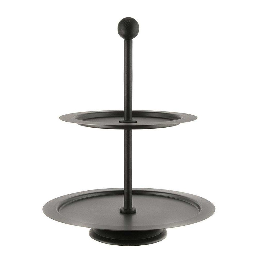 Wheel and Barrow Cake Stand 2-Tier Graphite Black | Cake Stands, Tiered Stands & Servers