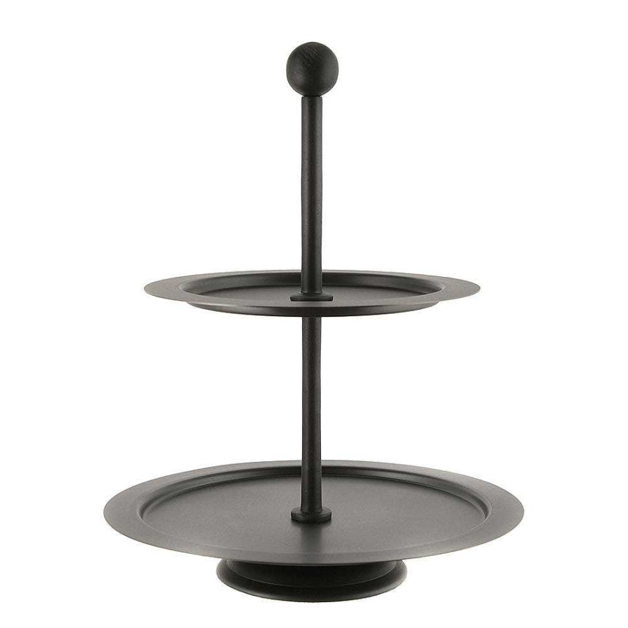 Wheel and Barrow Cake Stand 2-Tier Graphite Black | Condiments