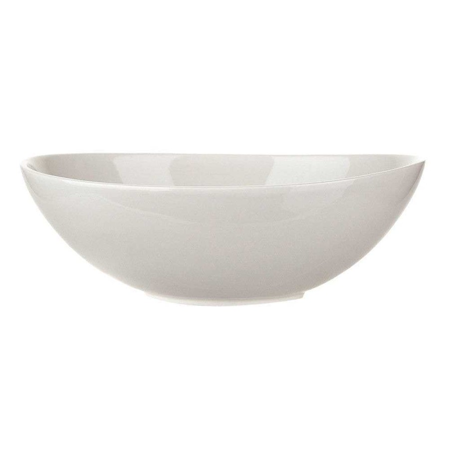 Wheel and Barrow Porcelain Bowl Oval 24.5X18X8.5Cm White | Salad & Serving Bowls