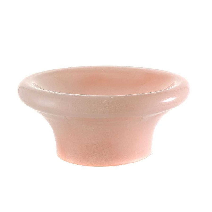 Wheel and Barrow Glass Footed Bowl Pink 23X10Cm | Salad & Serving Bowls