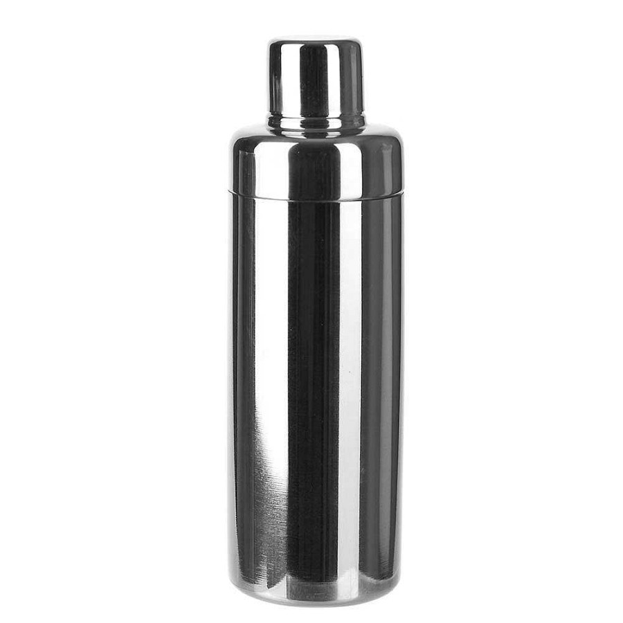 Wheel and Barrow Stainless Steel Cocktail Shaker 550Ml Mirrored | Rustic Silver Barware