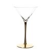 Wheel and Barrow Martini Glass Gold Stem 255Ml | Noir Collection