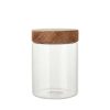 Wheel and Barrow Glass Storage Jar With Oak Wood Lid 700Ml Medium | Kitchen Storage