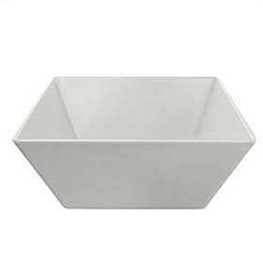 Wheel and Barrow Melamine Bowl Square 30Cm White | Outdoor Servingware