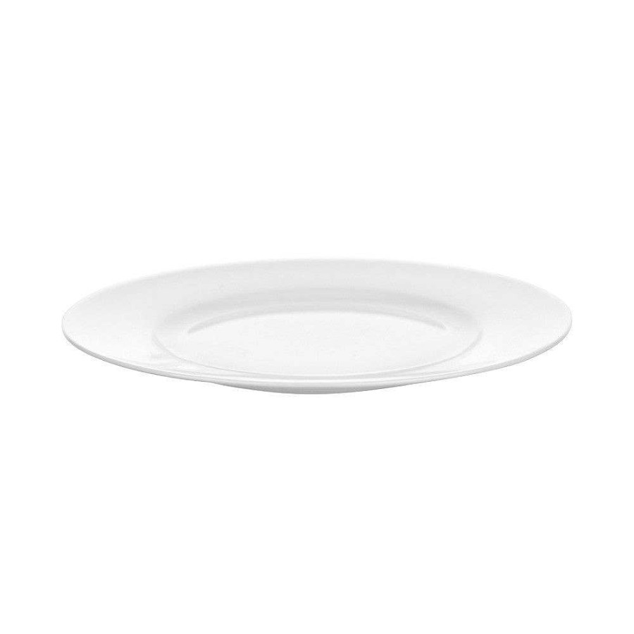 Wheel and Barrow Bone China Rim Side/Entree Plate 20Cm White | Bone China Rim