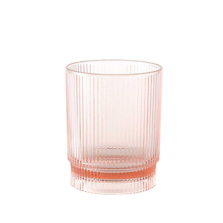 Wheel and Barrow Acrylic Tumbler Ribbed Pink 285Ml | Sunrise Range