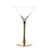 Wheel and Barrow Martini Glass Gold Stem 255Ml | Cocktail