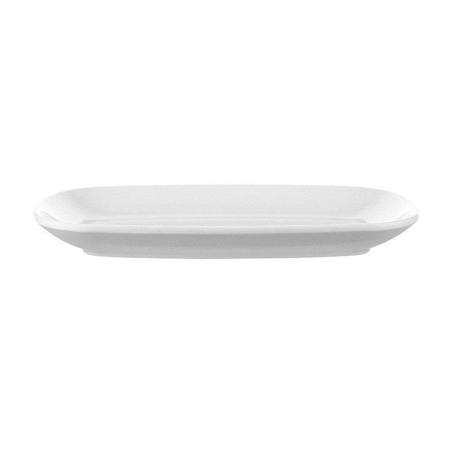 Wheel and Barrow Melamine Coupe Plate/Platter 22X13Cm White | Melamine