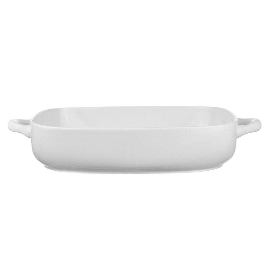 Wheel and Barrow Bone China Baking Dish Rectangle White 38Cm | Baking Dishes