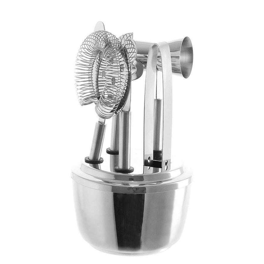 Wheel and Barrow Manhattan Bar Tool Set Stainless Steel | Bar Tools & Accessories